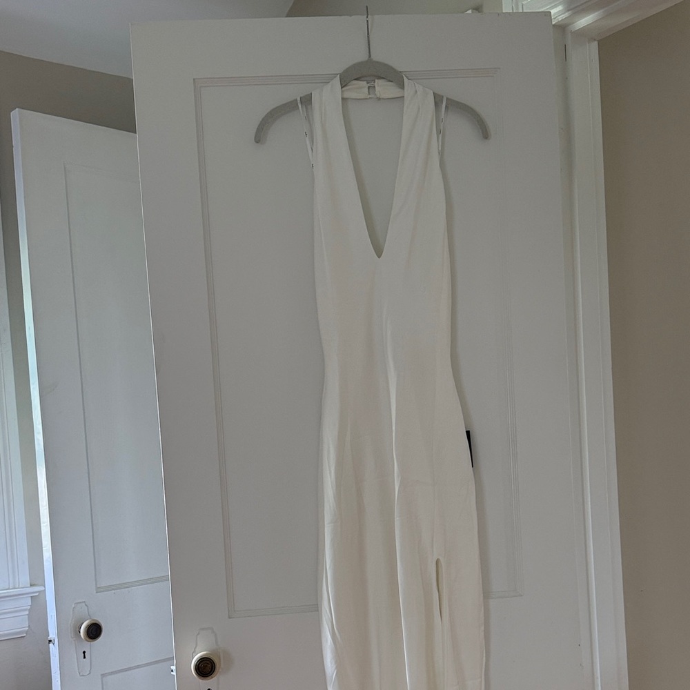 Lulu's Chic White Backless Dress
